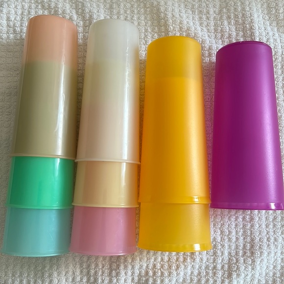 Tupperware Kitchen Set Of 9 Tupperware Plastic Cups Made In Usa